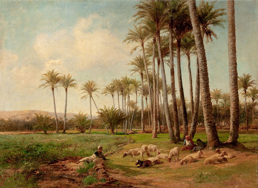 David Bates Painting - An Oasis in the Desert #2 by David Bates