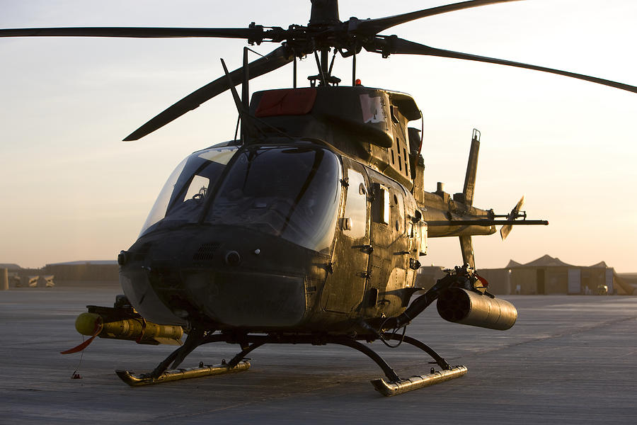 An OH-58D Kiowa during sunset. #2 Photograph by Stocktrek Images