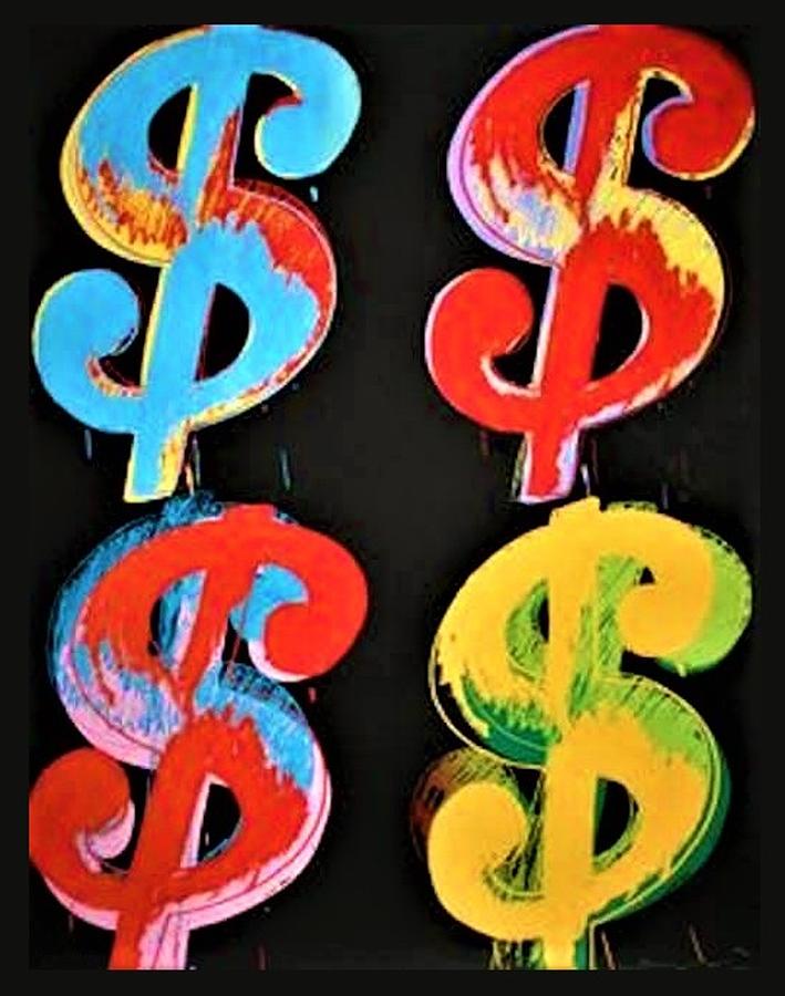 Andy Warhol Dollar Signs Photograph by Rob Hans