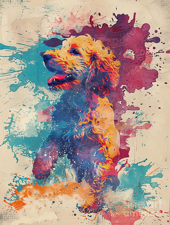 Abstract Drawing - Animal image of American Water Spaniel Dog #2 by Clint McLaughlin