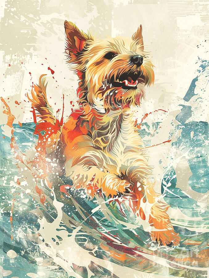 Dog Drawing - Animal image of Australian Terrier Dog #2 by Clint McLaughlin
