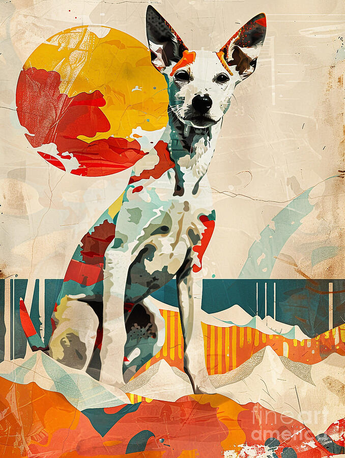 Abstract Drawing - Animal image of Ibizan Hound Dog #2 by Clint McLaughlin
