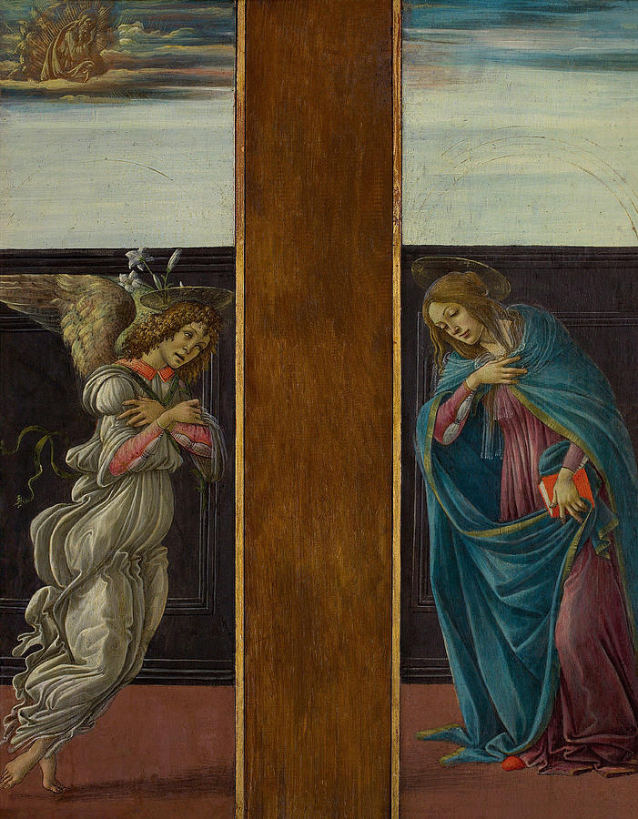 Sandro Botticelli Painting - Annunciation  #2 by Sandro Botticelli