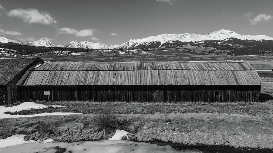 Antique building in the Rocky Mountains of Colorado in black and white #2 Photograph by Eldon McGraw