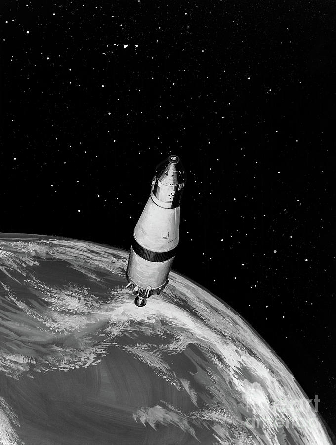Apollo 8 Conceptual Illustration, 1968 #2 Drawing by Granger Apollo 8 Conceptual Illustration, 1968 #2 Drawing by Granger