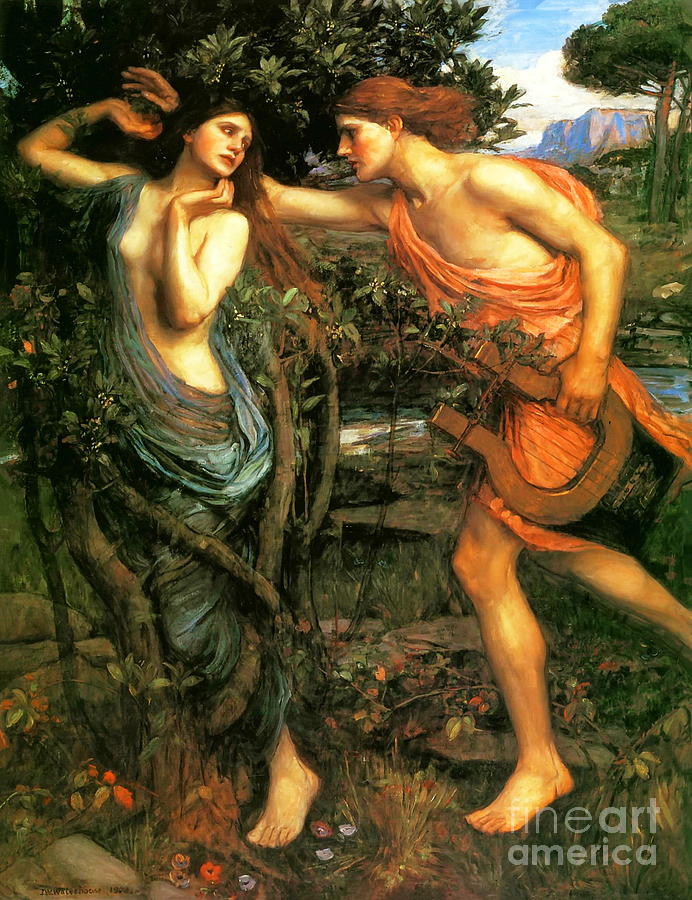 Apollo and Daphne #2 Painting by John William Waterhouse