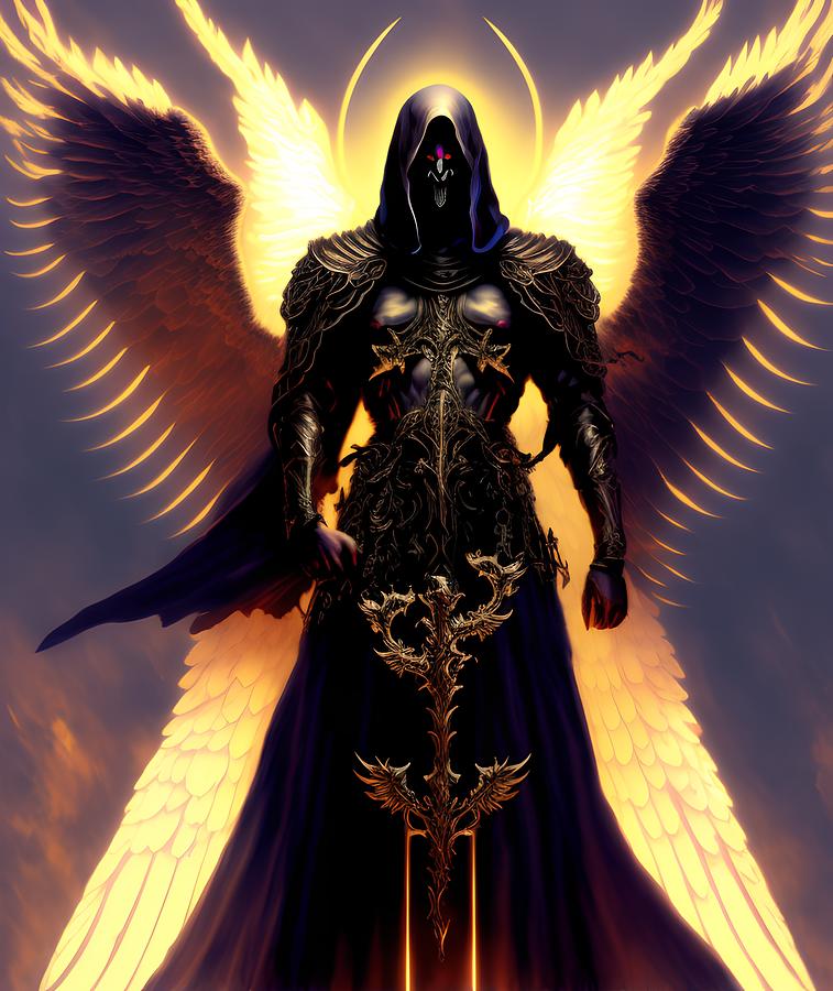 Archangel Azrael - Angel of Death and Judgment, Generative AI Il ...