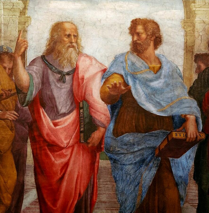 Aristotle and Plato, School of Athens Painting by Raphael - Fine Art ...