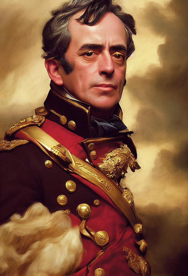 Arthur Wellesley, 1st Duke of Wellington Inspired Portrait Digital Art