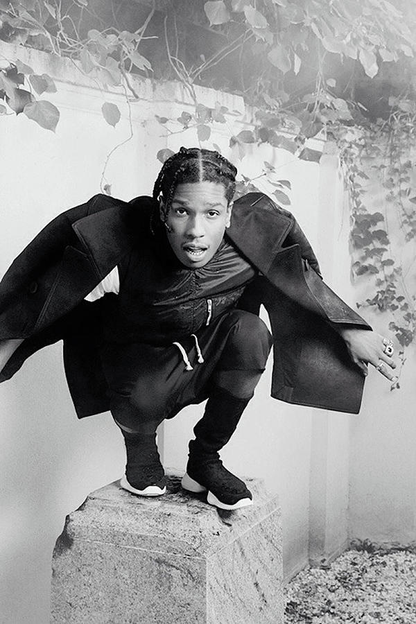 Asap Rocky Black And White Photograph by Robert N Conner