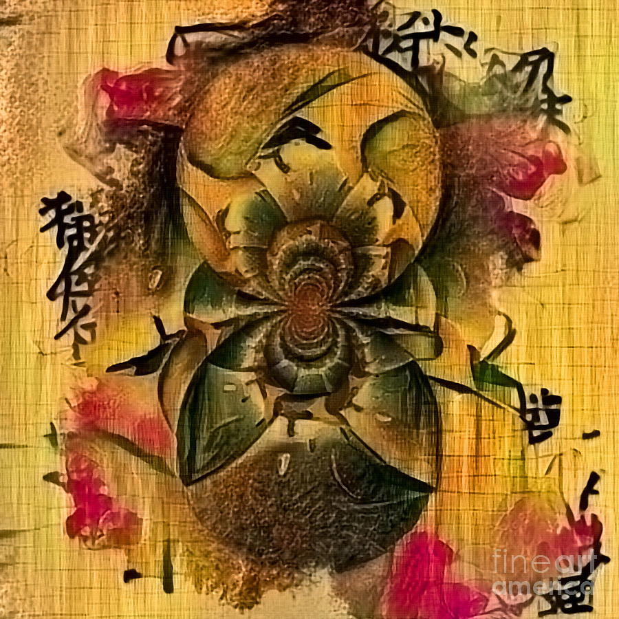 Asian motif #2 Digital Art by Bruce Rolff