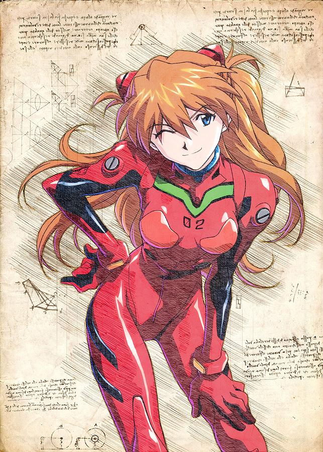 Asuka Soryu Langley artwork Digital Art by Big Mart - Pixels