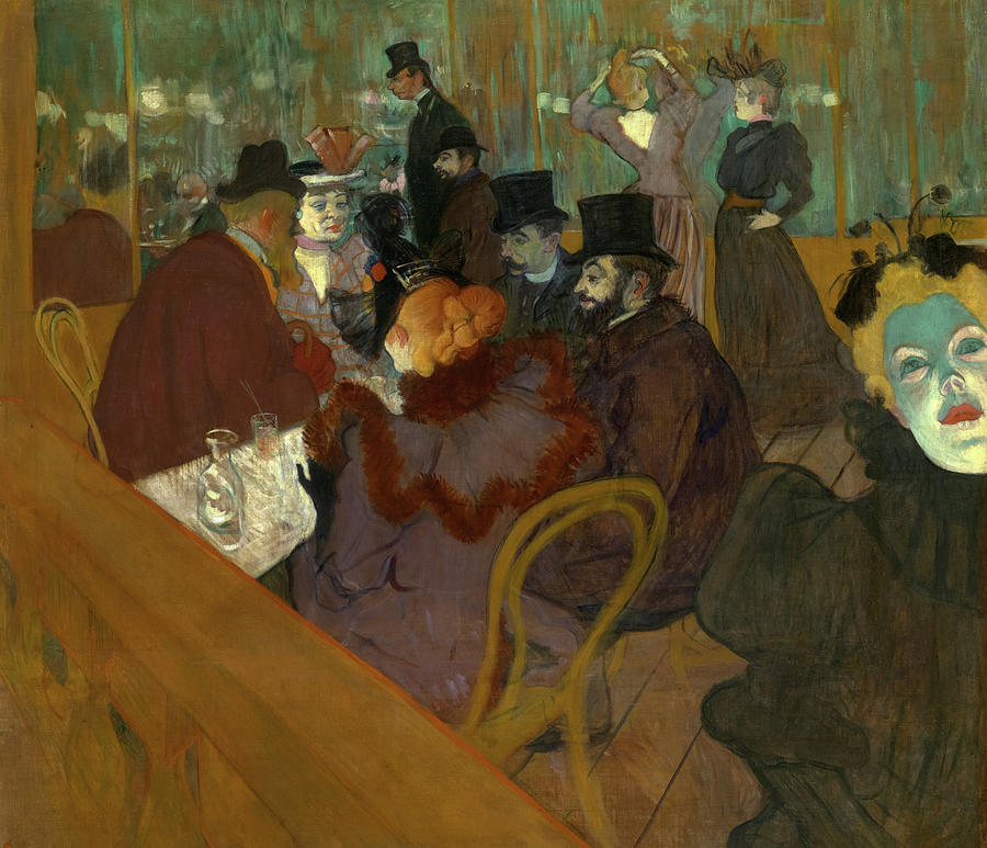 Henri De Toulouse Lautrec Painting - At the Moulin Rouge #2 by Henri de Toulouse-Lautrec