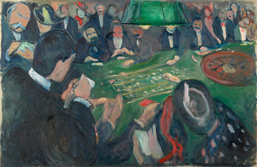 Edvard Munch Painting - At the Roulette Table in Monte Carlo  #2 by Edvard Munch