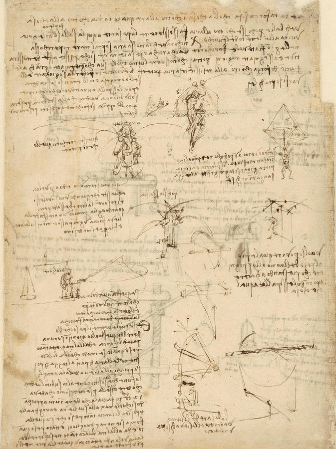 Leonardo Da Vinci Painting - Atlantic Codex  Codex Atlanticus   f       verso   #2 by Leonardo da Vinci