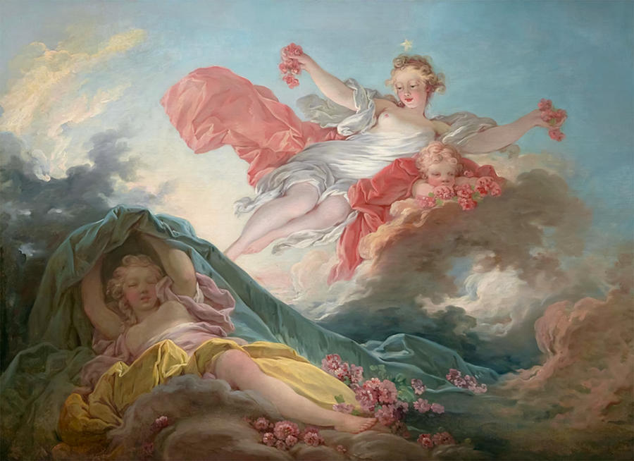 Nature Painting - Aurora Triumphing over Night by Jean-Honore_Fragonard by Mango Art