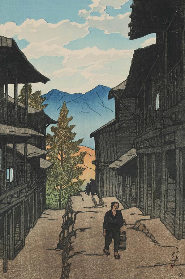 Autumn at Shiobara Shiobara Arayu no Aki from the se Painting by Kawase ...