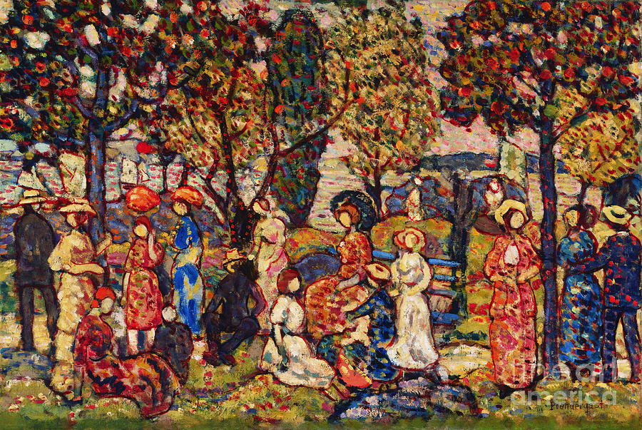 Autumn #2 Painting by Maurice Prendergast