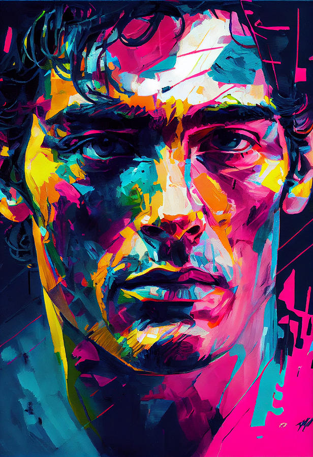 AYRTON SENNA art by style Andrew Salgado Frano by Asar Studios Painting ...