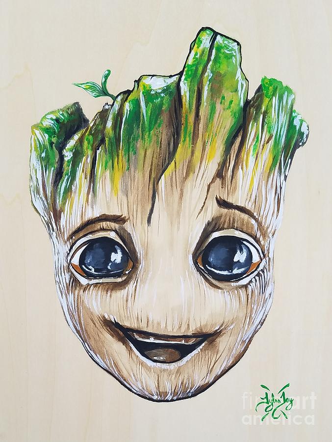 Baby groot #2 Painting by Tyler Haddox
