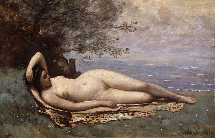  Bacchante by the Sea #2 Painting by Jean-Baptiste Camille Corot