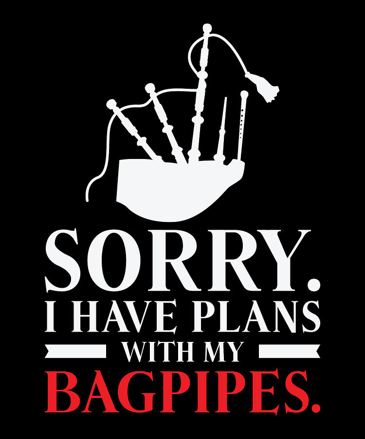 Musician Digital Art - Bagpiper Bagpiping Bagpipes Scotsman Musician Player #2 by Toms Tee Store