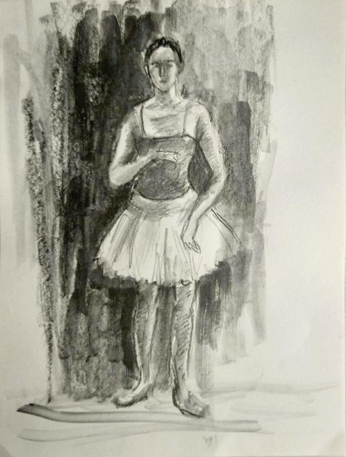 Ballerina  #2 Drawing by Asha Sudhaker Shenoy