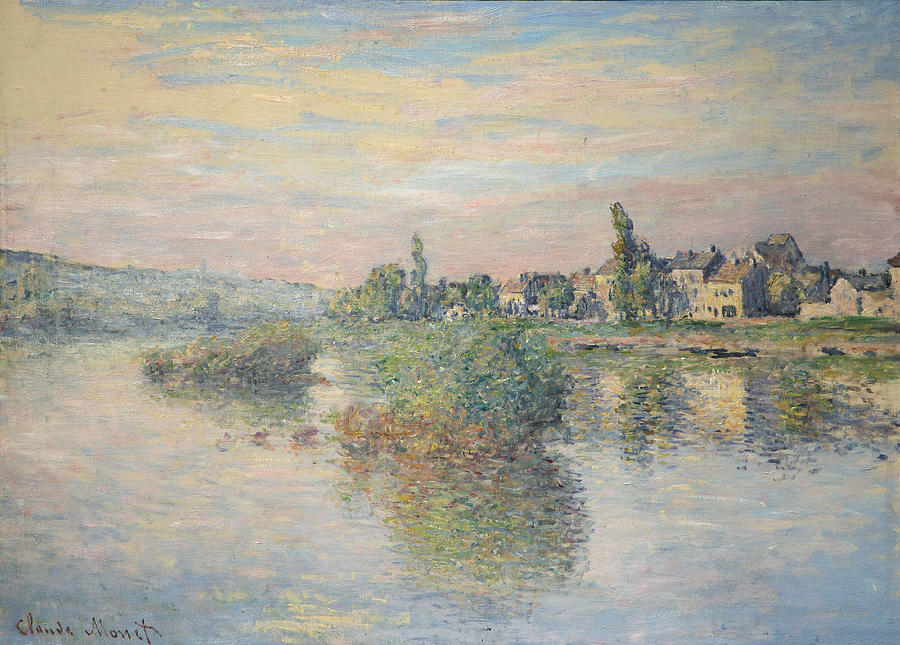 Claude Monet Painting - Banks of the Seine at Lavacourt  Bords de la Seine a Lavacourt   #2 by Claude Monet