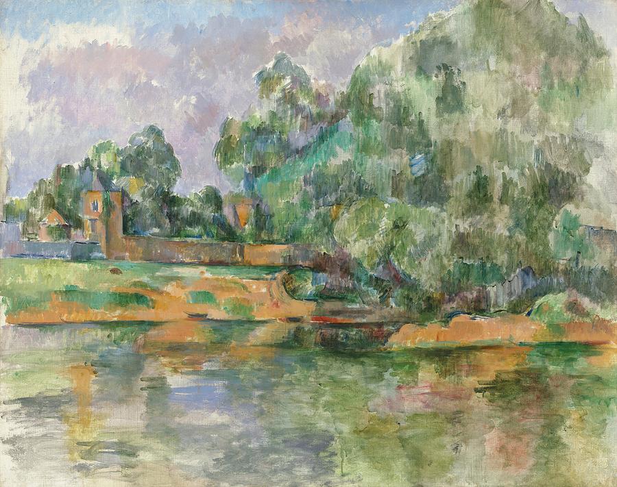 Paul Cezanne Painting - Banks of the Seine at Medan #2 by Paul Cezanne