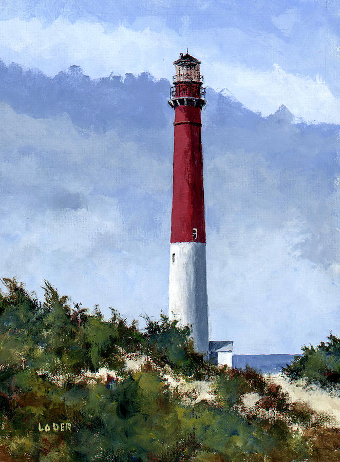 Barnegat Lighthouse Painting by Robert Loder Jr - Fine Art America