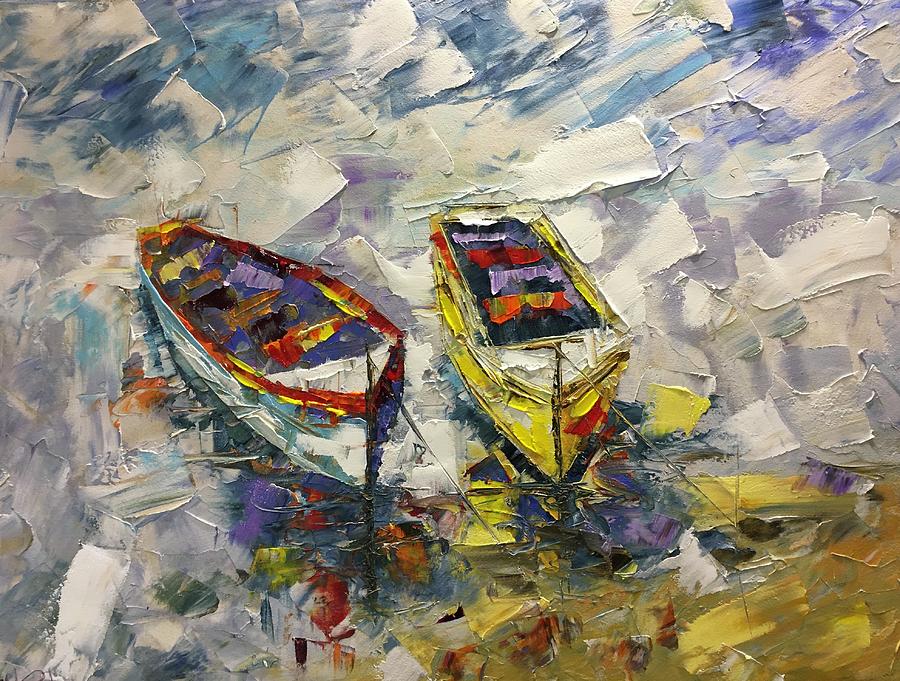 Barques de Provence #2 Painting by Frederic Payet