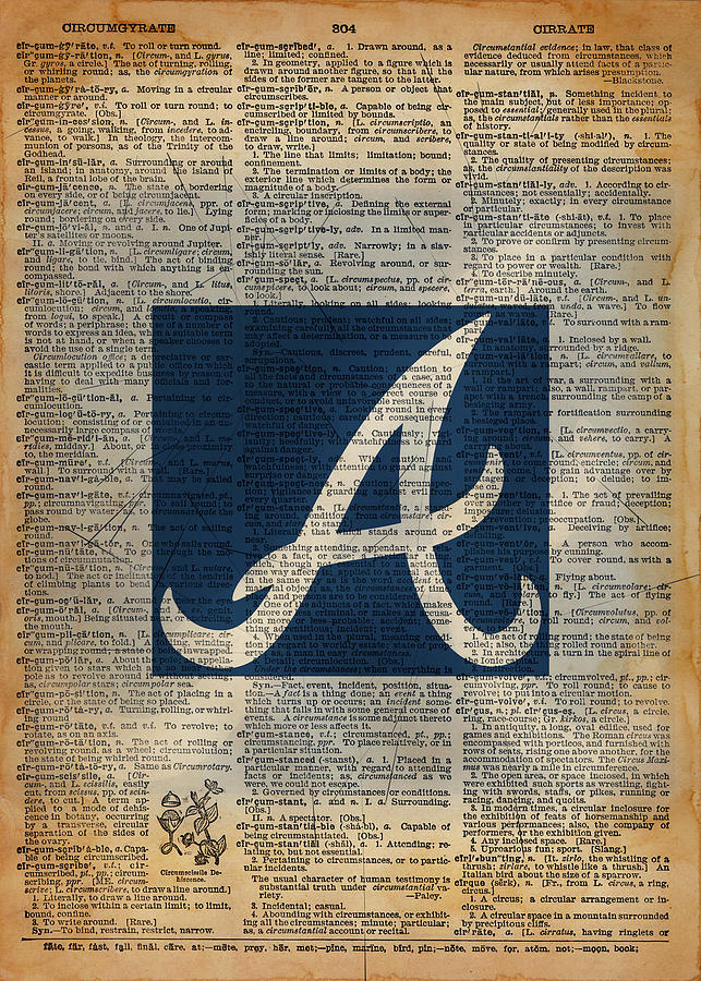 Art Baseball Atlanta Braves by Leith Huber