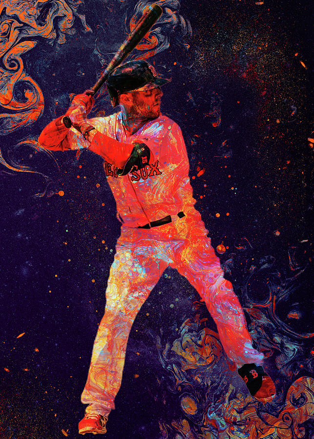 MLB Boston Red Sox Dustin Pedroia Dustinpedroia Dustin Pedroia Boston Red  Sox Bostonredsox Dustinlu Digital Art by Wrenn Huber - Pixels