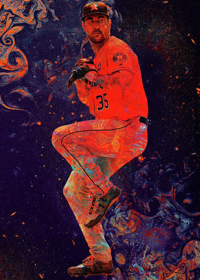 Baseball Justinverlander Justin Verlander Justin Verlander Houston Astros  Houstonastros Justinbrooks Art Print