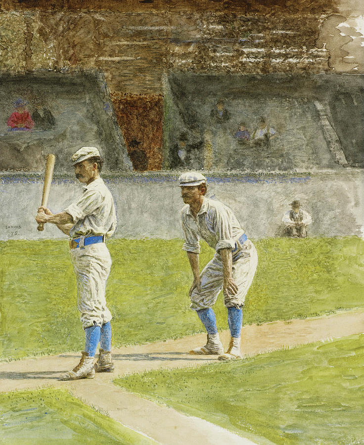 Thomas Cowperthwait Eakins Painting - Baseball Players Practicing #2 by Thomas Eakins