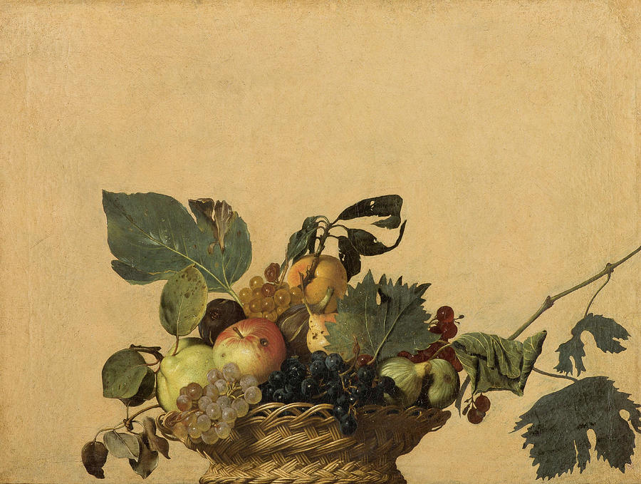 Caravaggio Painting - Basket of fruit #2 by Caravaggio