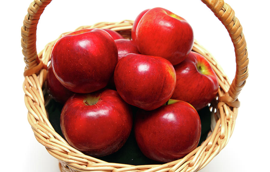 Basket With Red Apples #2 Photograph by Mikhail Kokhanchikov