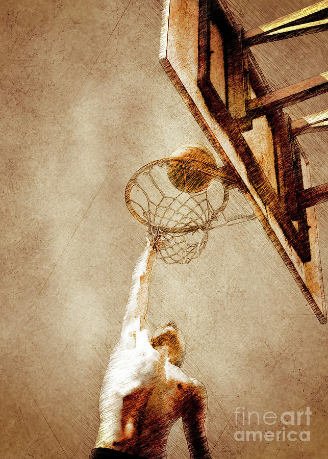 Basketball Player #basketball #sport #2 Mixed Media by Justyna Jaszke JBJart