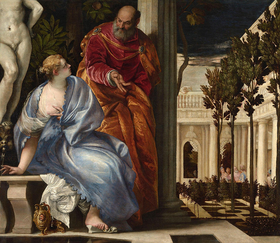 Veronese Painting - Bathsheba at her Bath  #2 by Paolo Veronese