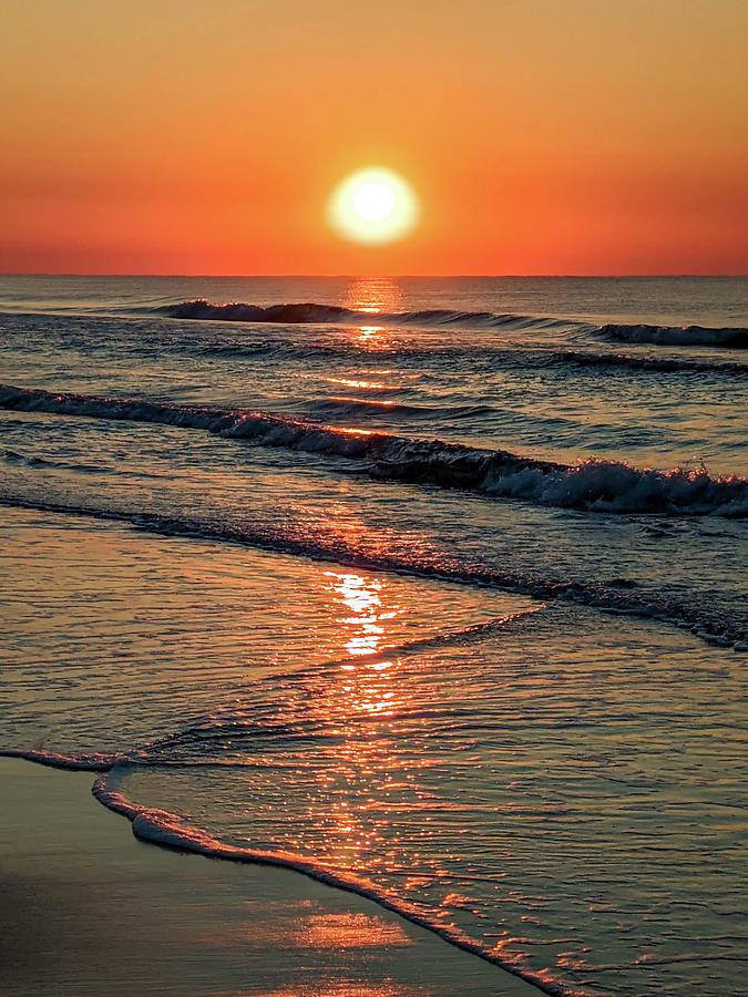 Beautiful Sunrise At Myrtle Beach In South Carolina Atlantic Oce #2 Photograph by Alex Grichenko