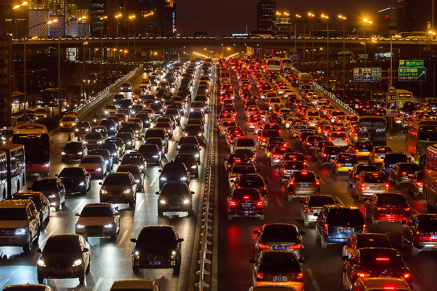 Beijing traffic congestion #2 Photograph by DuKai photographer