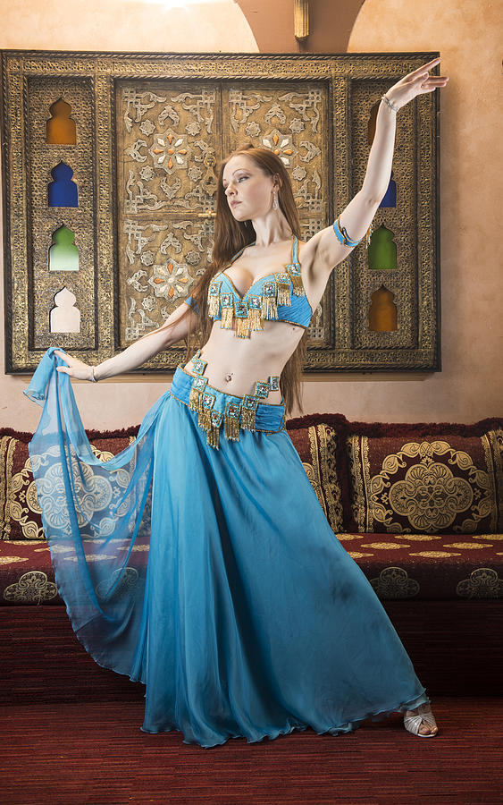 Belly dancer in Arabian belly dancing costume #2 Photograph by Reptile8488