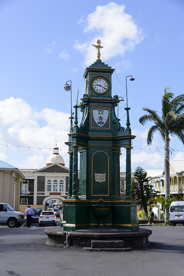 Berkeley Memorial Clock in downtown Basseterre, Saint Kitts #2 Photograph by OGphoto