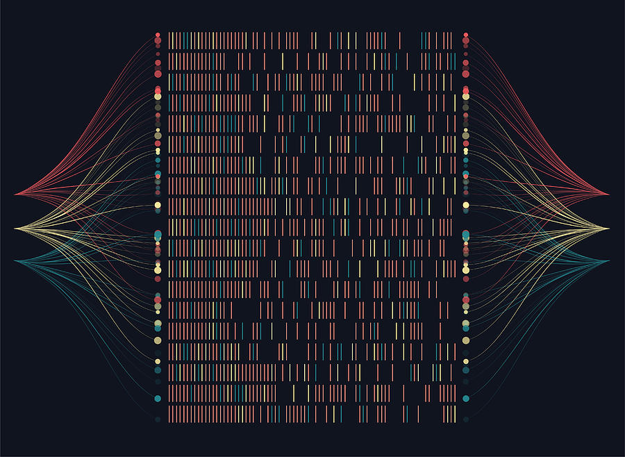 Big genomic data visualization #2 Drawing by Nobi_Prizue