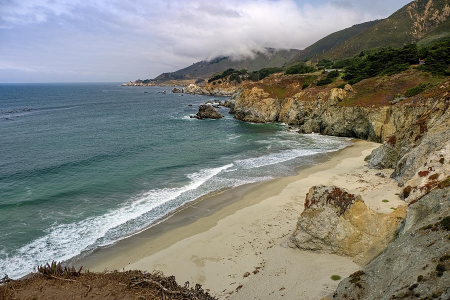 Big Sur in the California coastline and the Pacific ocean. Photograph