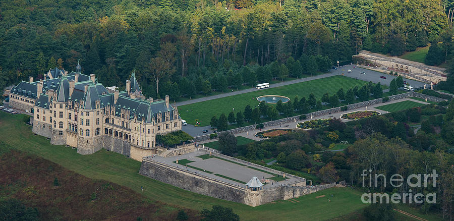 Biltmore Estate - Aerial Photo Of Biltmore House Photograph By David ...