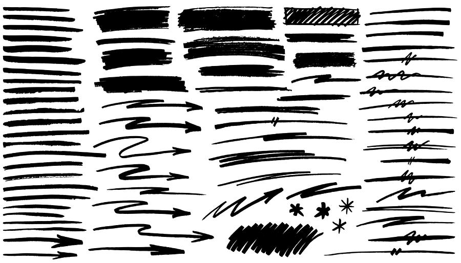 Black pen marker shapes #2 Drawing by Enjoynz