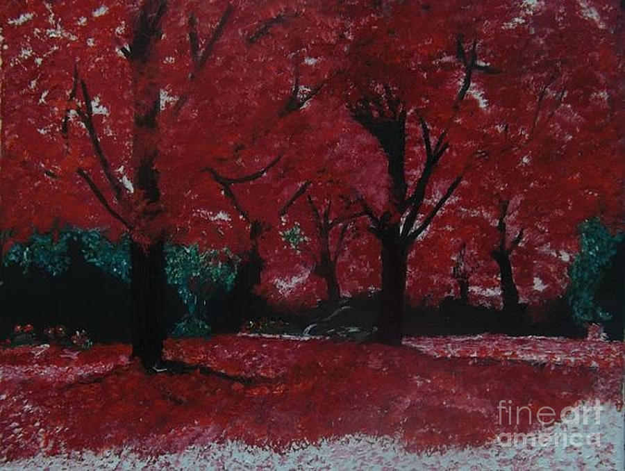 Blooming Red #2 Painting by Denise Morgan