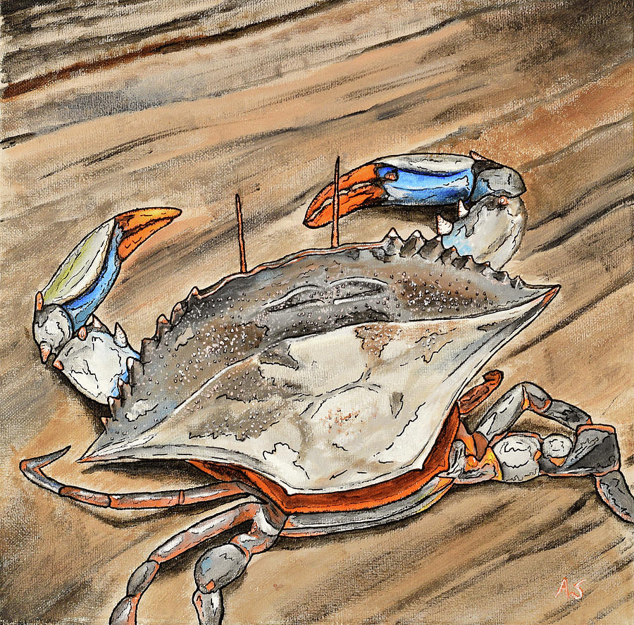 Blue Crab Painting by Alex Sholar - Fine Art America