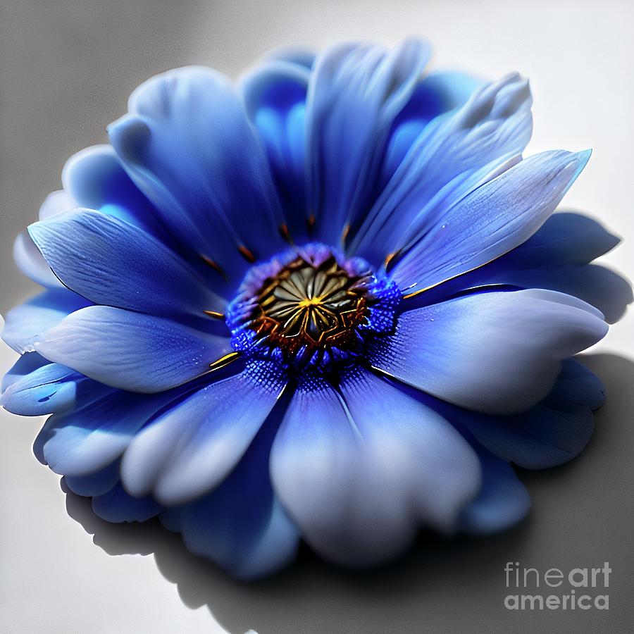 Blue Flower Digital Art By Mihai B - Fine Art America